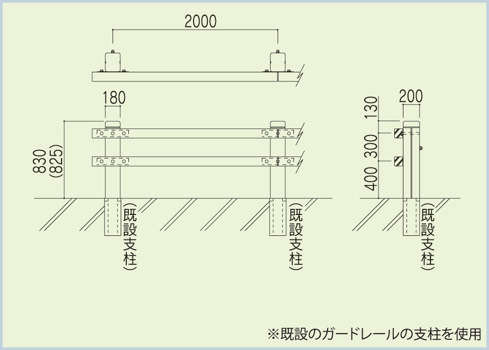 図面 ガードレール