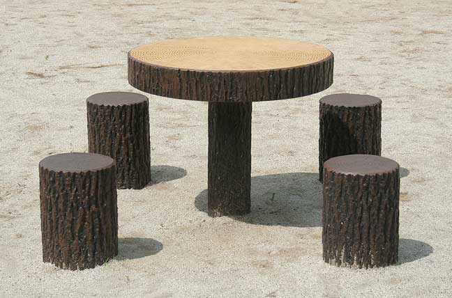 (擬木)PCギ木 テーブルセット1B号写真
